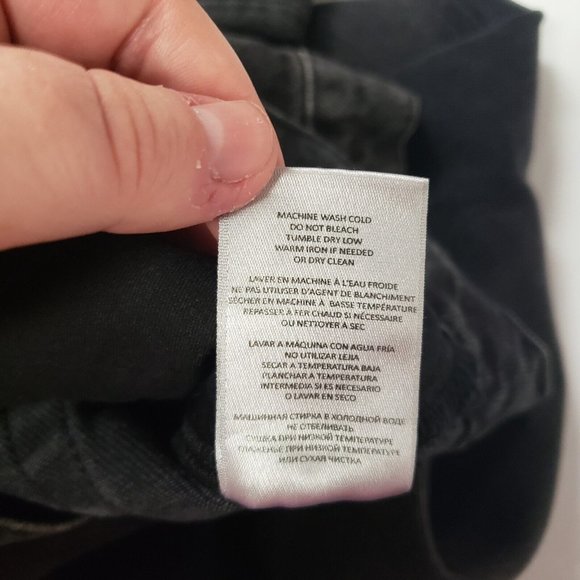 Re/Done Womens 70s Straight Jeans Size 30 High Rise Black 5 Pocket Denim Grunge - Picture 6 of 11